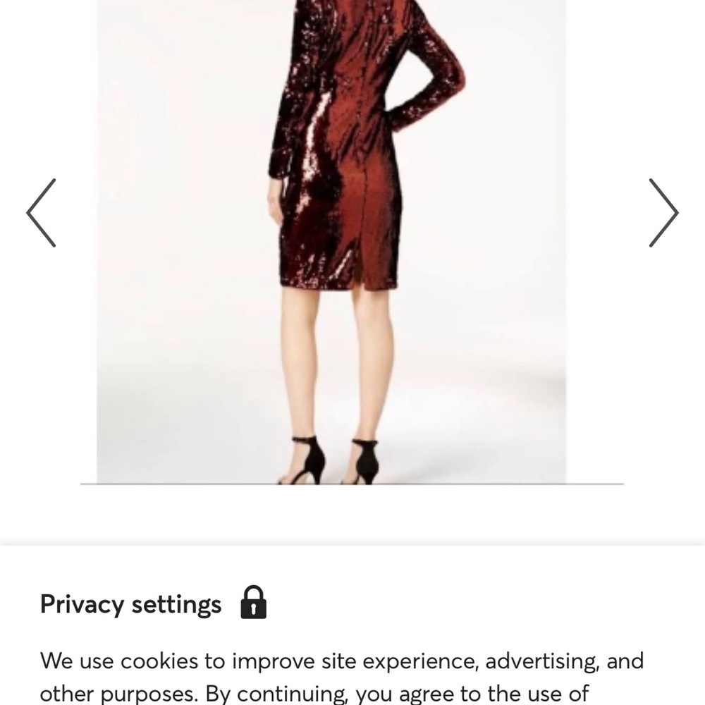 Calvin Klein Sequin Dress Maroon Size 4 or 8 - Picture 2 of 6